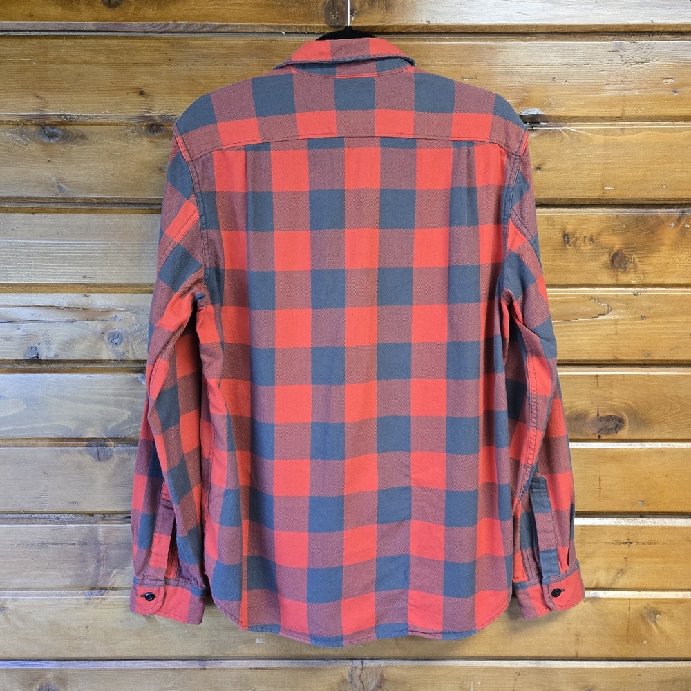 J. Crew Sportsmen's Outfitter Buffalo Plaid Herringbone Twill Button Up Size M - Picture 6 of 8